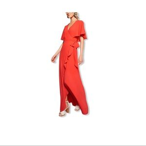 H by Halston flutter sleeve maxi wrap dress ❤️